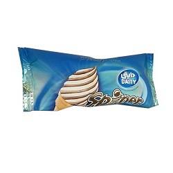 دایتی بستنی قیفی وانیل با تزیین شکلات